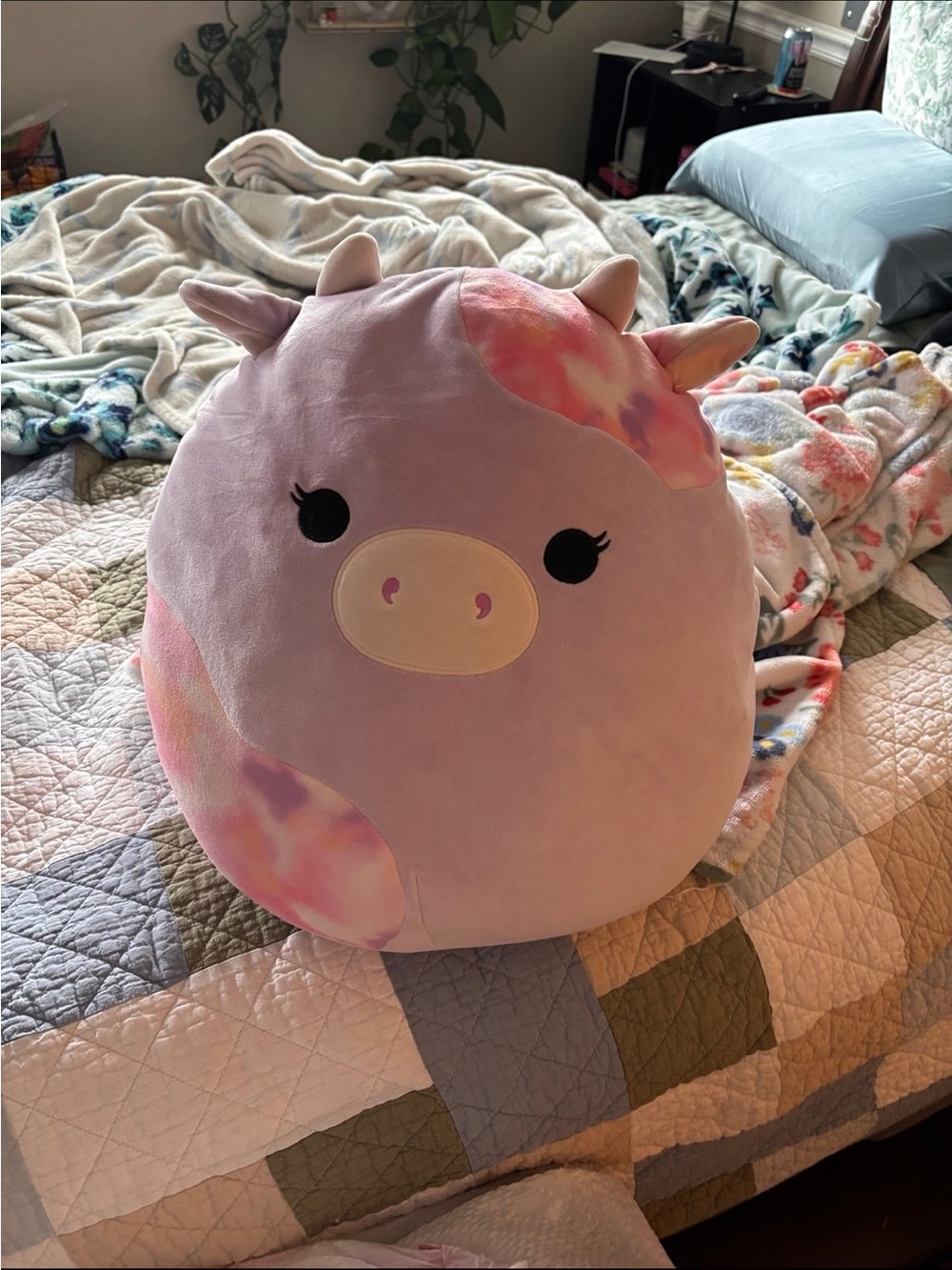 Squishmallows Lavender & Pink Tie-Dye Unicorn Plush